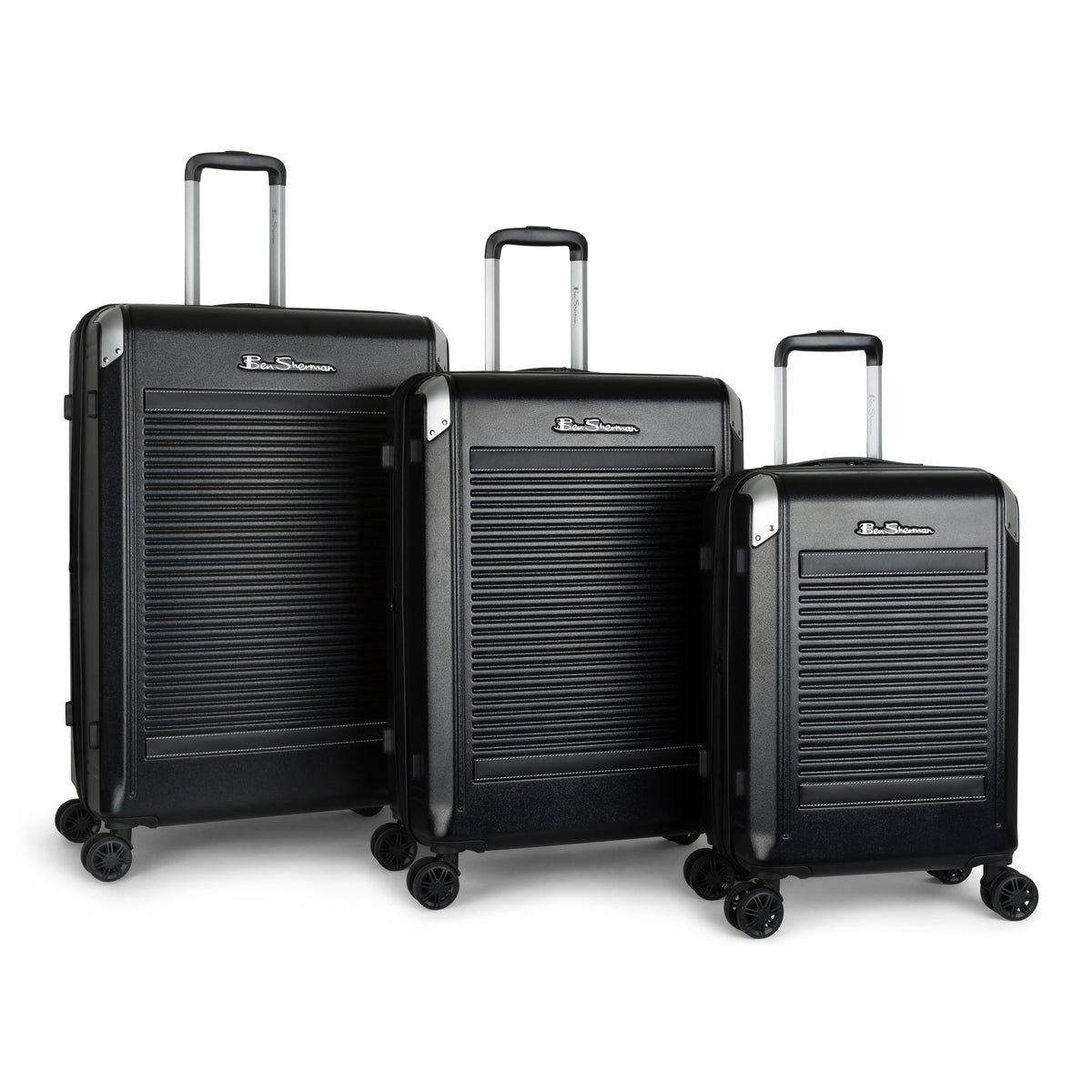 Ben Sherman Bradford 3-Piece Set PC Hardside Expandable Luggage