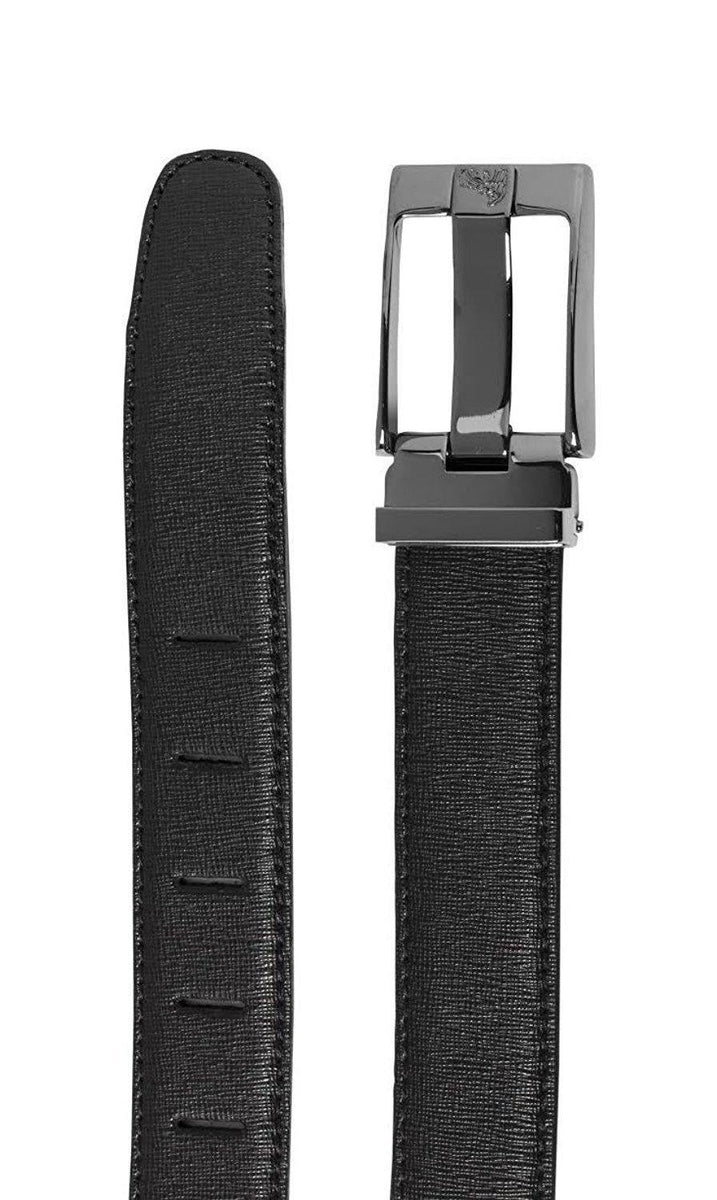 Versace Collection Men's Grained Leather Belt Portmantos