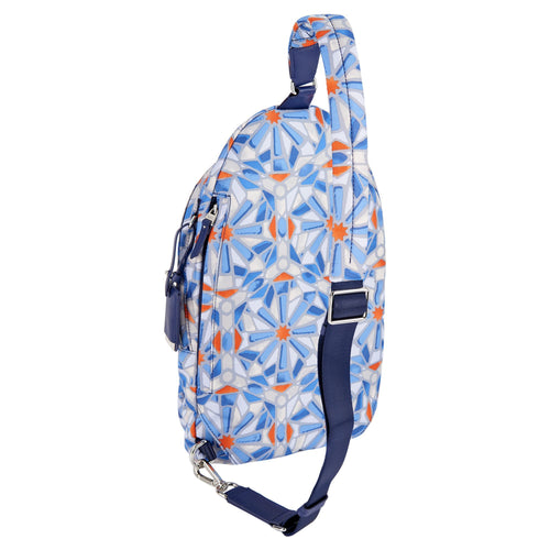 Tumi Voyageur Brive Sling Backpack Nylon Tan Multicolor Floral TUMI Voyageur Brive Sling Backpack – Portmantos main image 2