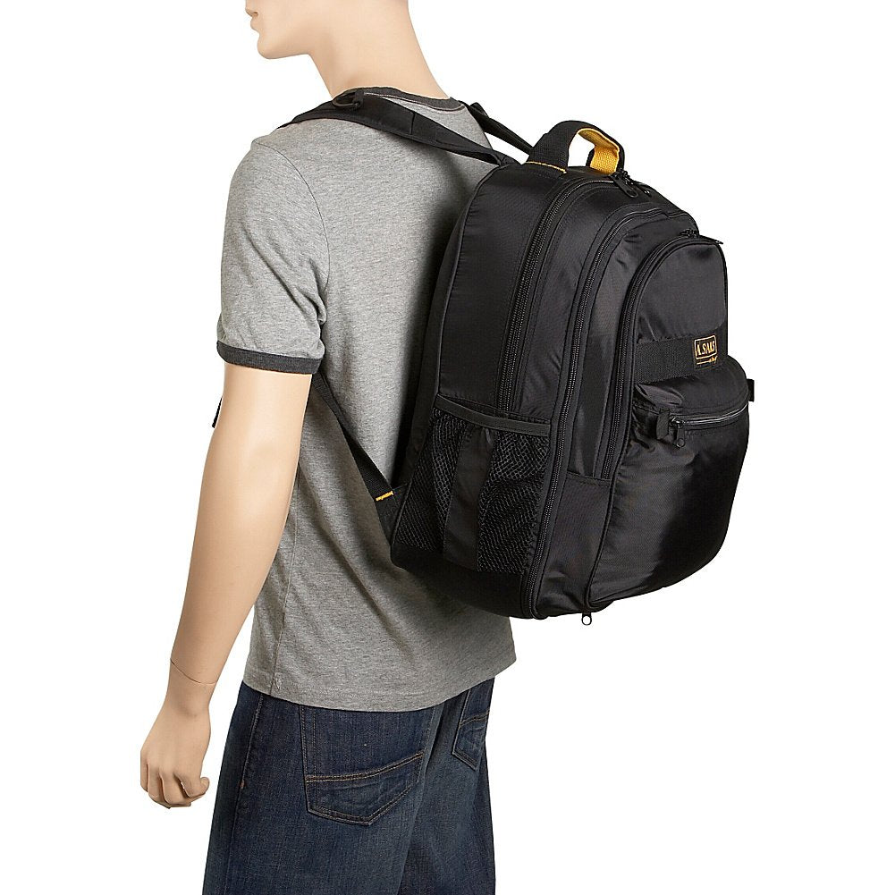 a saks expandable trolley laptop backpack A.Saks Deluxe Expandable Laptop Backpack – Portmantos