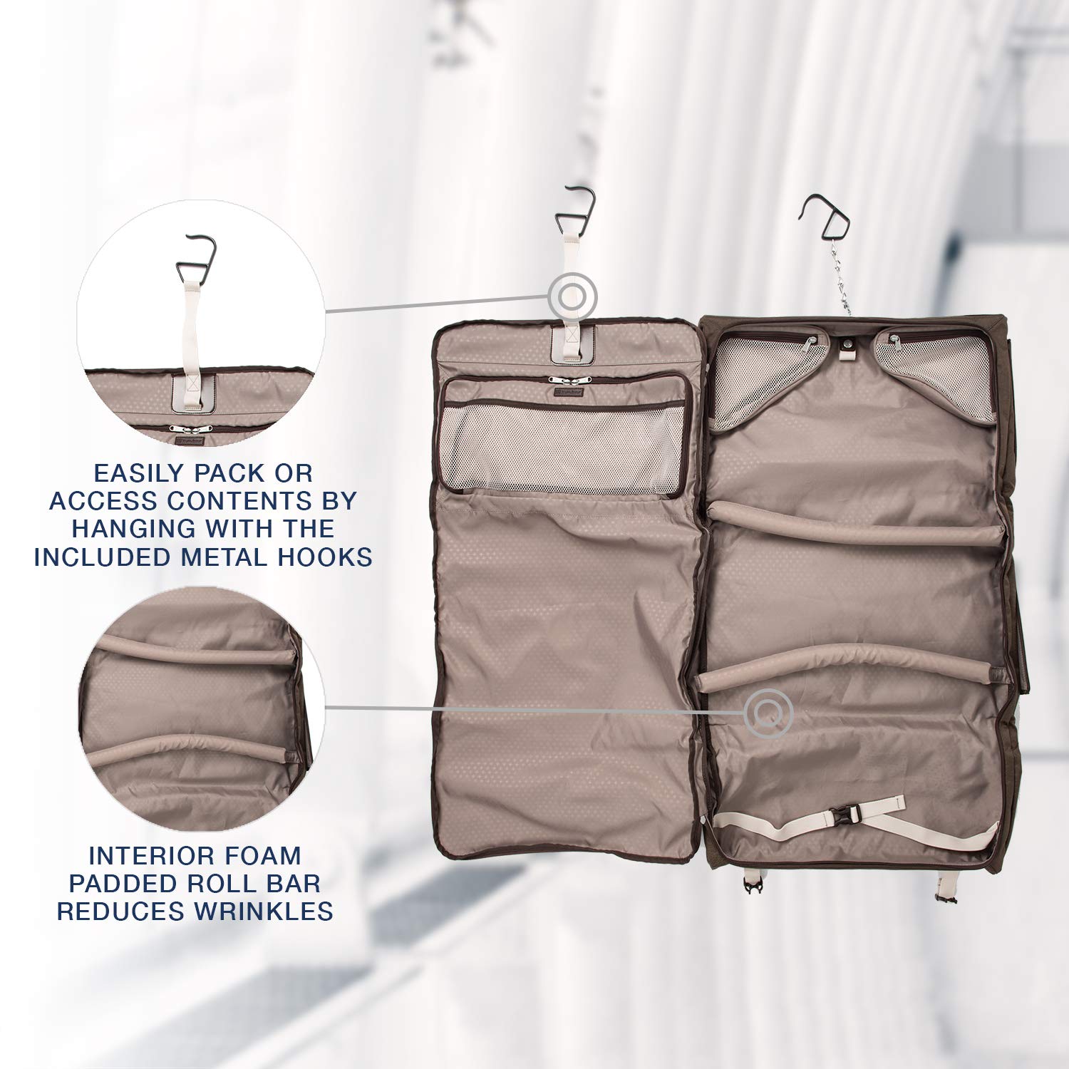 Tri Fold Delta Suit Bag Carry On Platinum Elite Tri-fold Carry-On