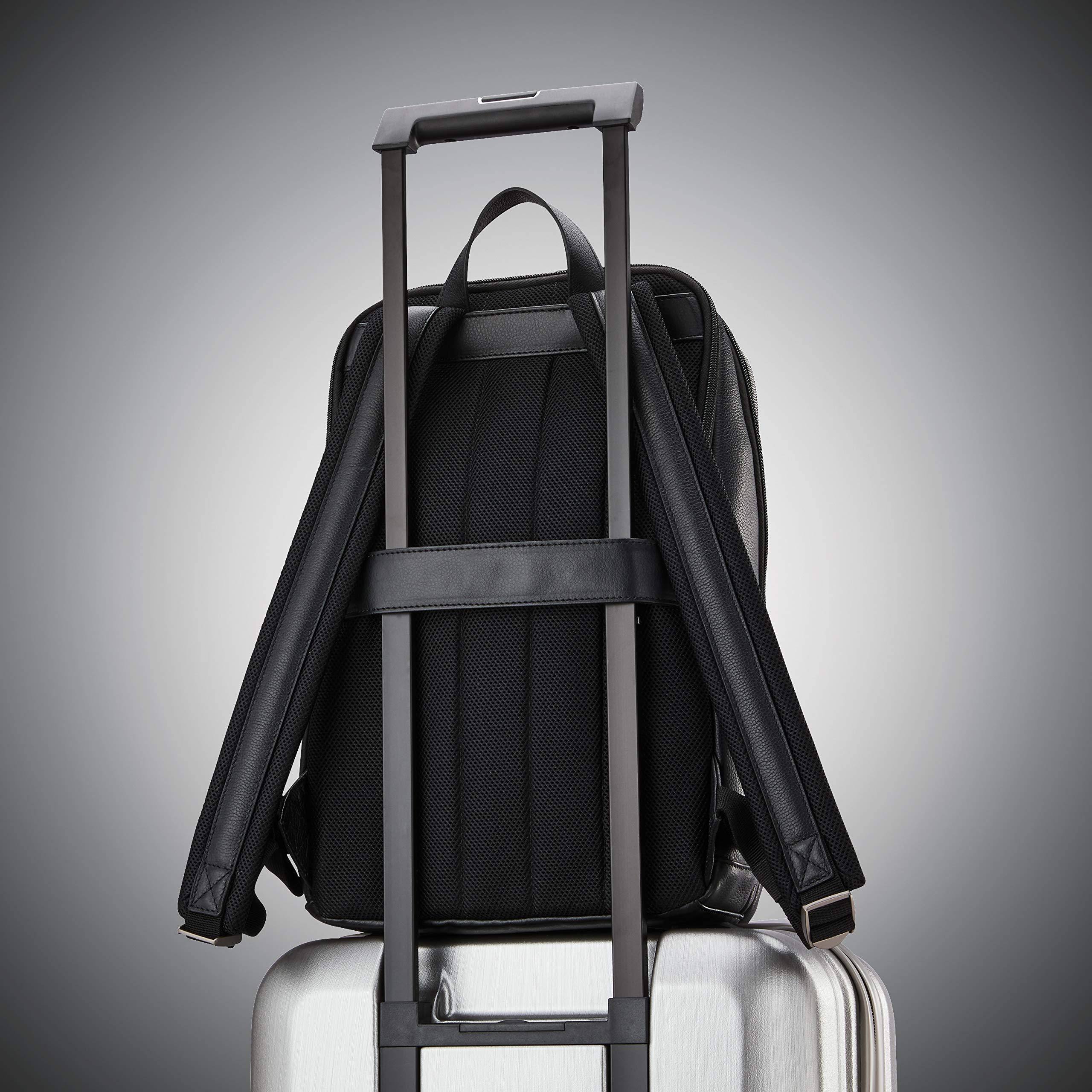business slim leather backpack samsonite Samsonite Classic Leather Slim Backpack – Portmantos