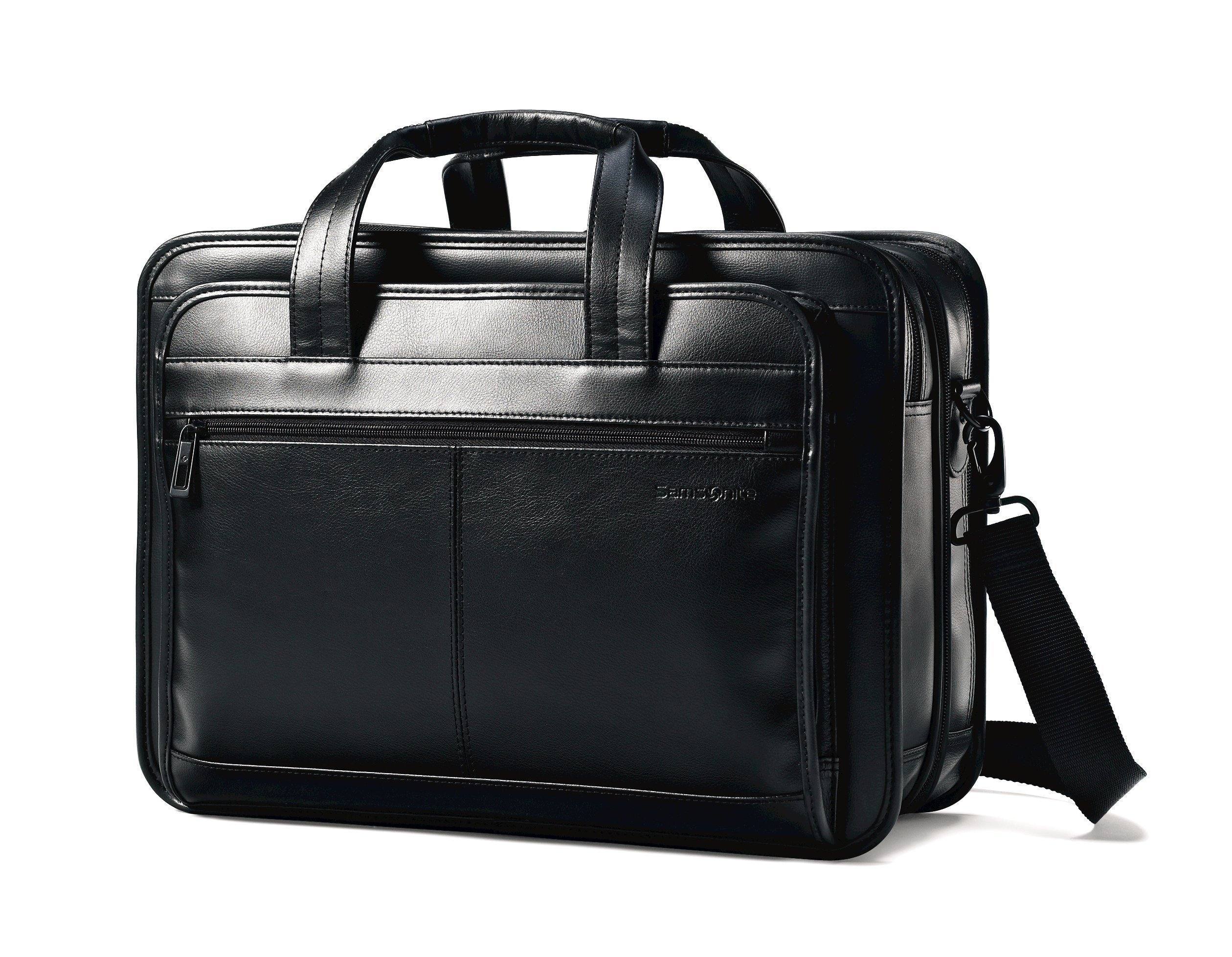 Franklin Covey Black Leather Planner Backpack Travel Adjustable Straps